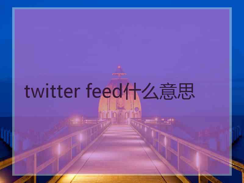 twitter feed什么意思