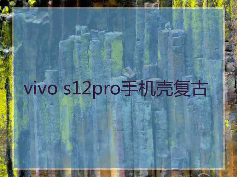 vivo s12pro手机壳复古