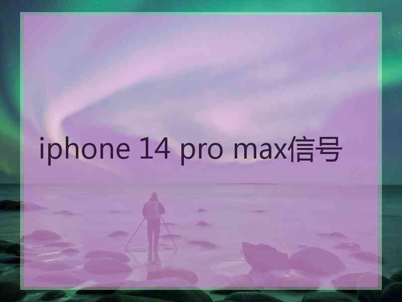 iphone 14 pro max信号