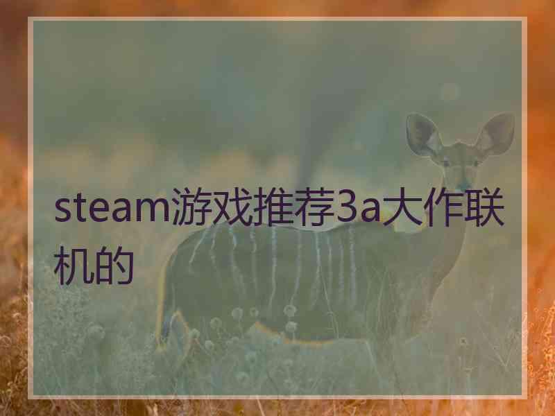 steam游戏推荐3a大作联机的