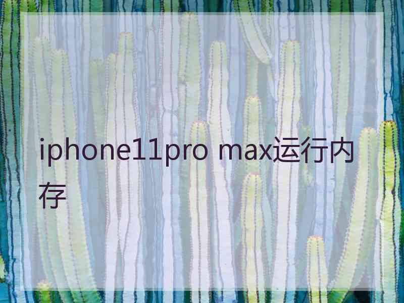 iphone11pro max运行内存