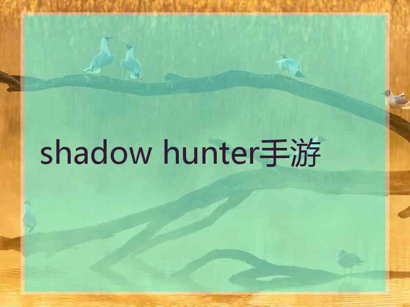 shadow hunter手游