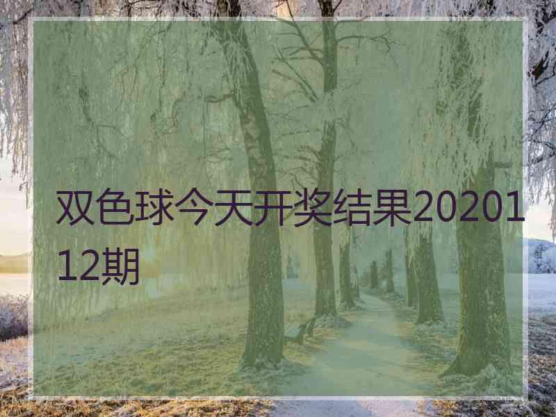 双色球今天开奖结果2020112期