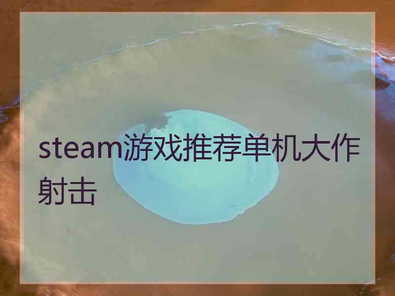 steam游戏推荐单机大作射击