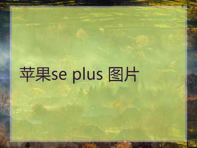 苹果se plus 图片