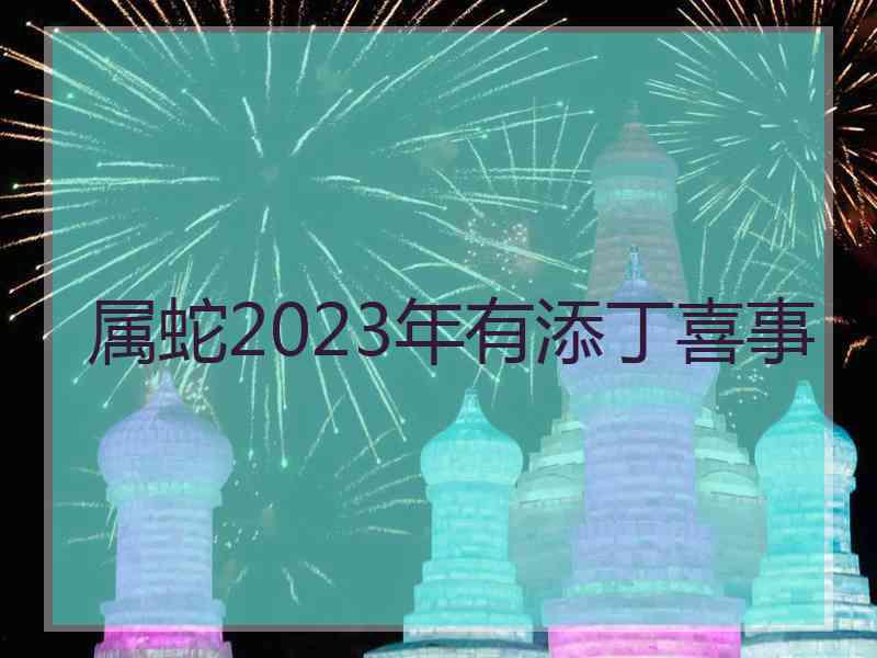 属蛇2023年有添丁喜事