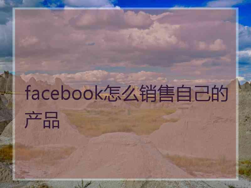 facebook怎么销售自己的产品