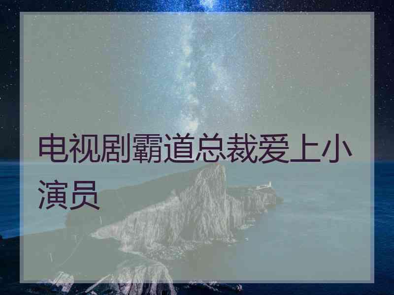 电视剧霸道总裁爱上小演员