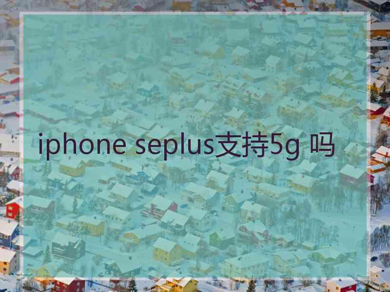 iphone seplus支持5g 吗