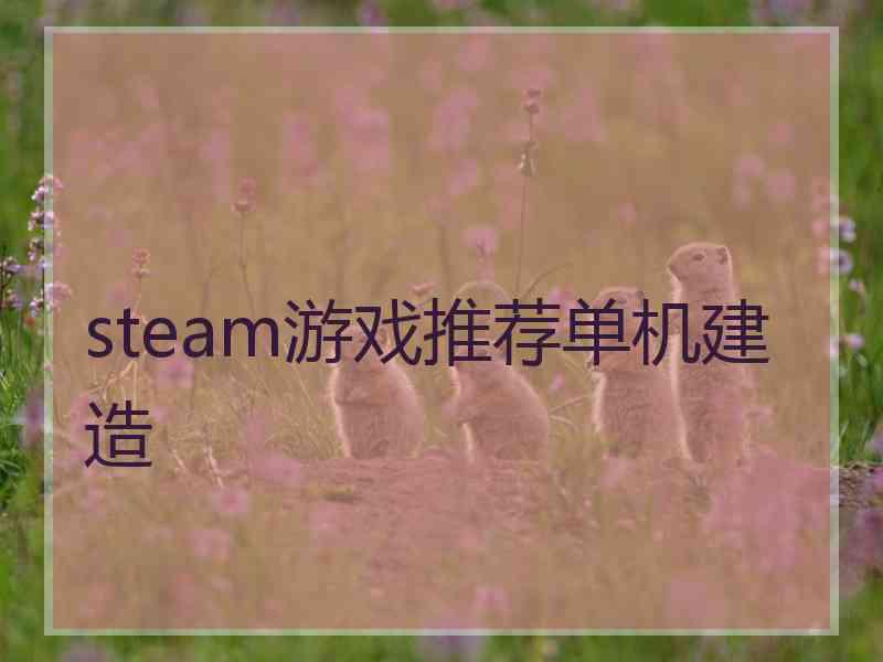 steam游戏推荐单机建造