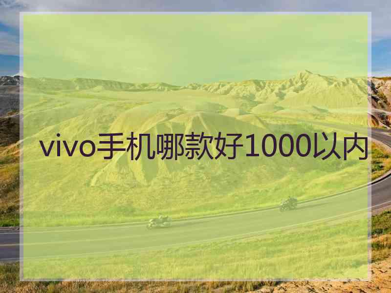 vivo手机哪款好1000以内