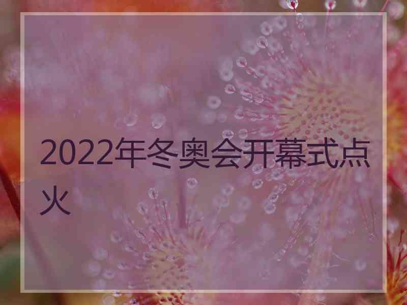 2022年冬奥会开幕式点火