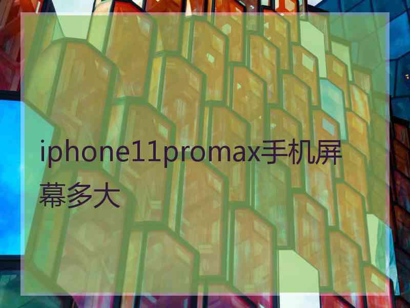 iphone11promax手机屏幕多大