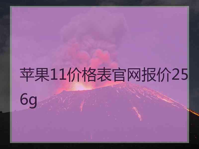 苹果11价格表官网报价256g