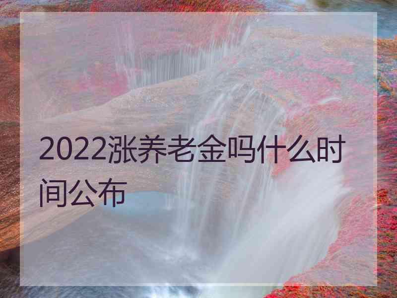 2022涨养老金吗什么时间公布