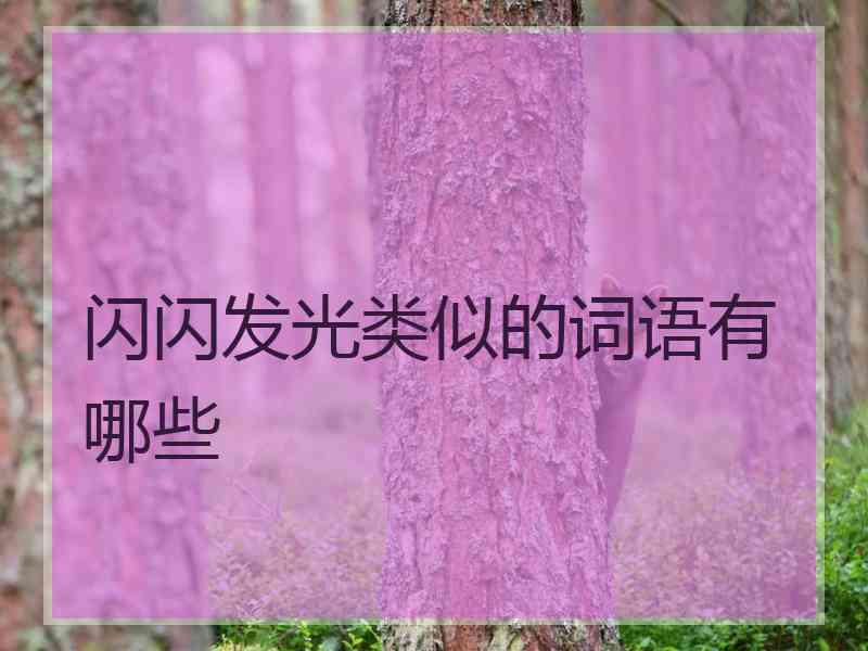 闪闪发光类似的词语有哪些