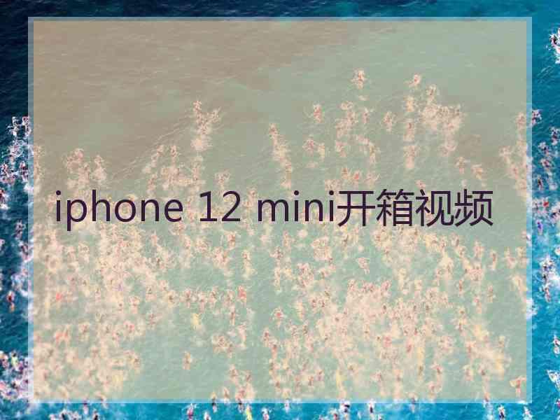 iphone 12 mini开箱视频