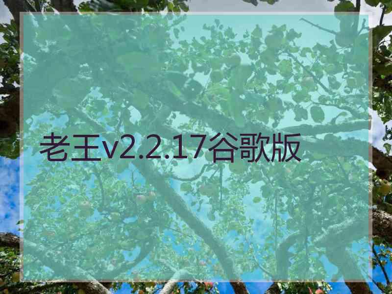 老王v2.2.17谷歌版