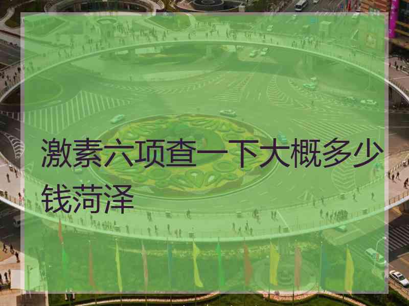 激素六项查一下大概多少钱菏泽