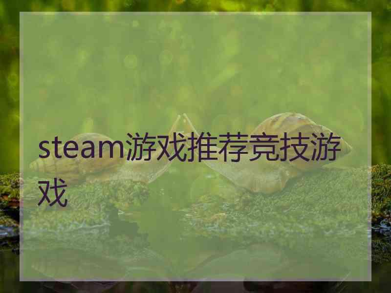 steam游戏推荐竞技游戏