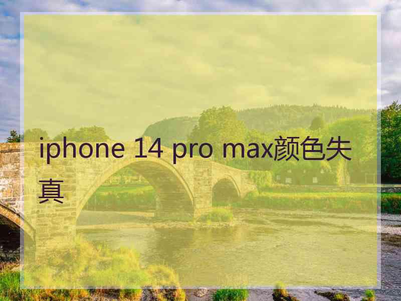 iphone 14 pro max颜色失真