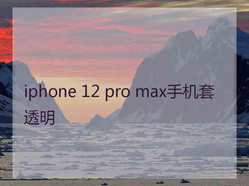 iphone 12 pro max手机套透明