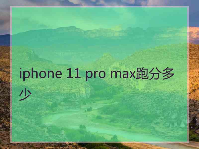 iphone 11 pro max跑分多少