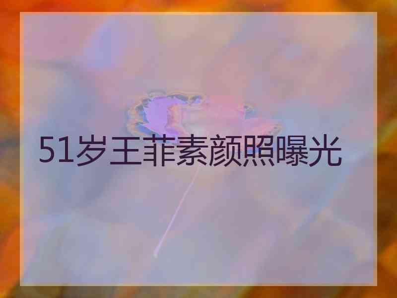 51岁王菲素颜照曝光