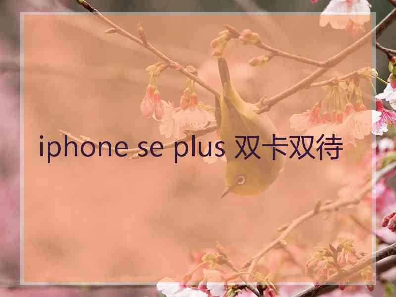 iphone se plus 双卡双待