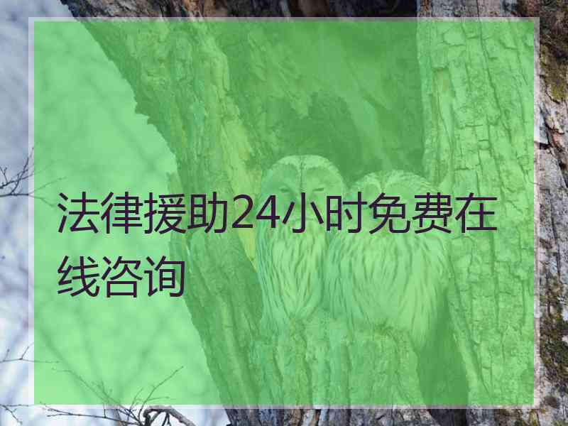 法律援助24小时免费在线咨询