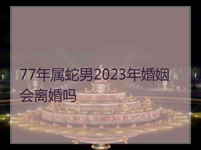 77年属蛇男2023年婚姻会离婚吗