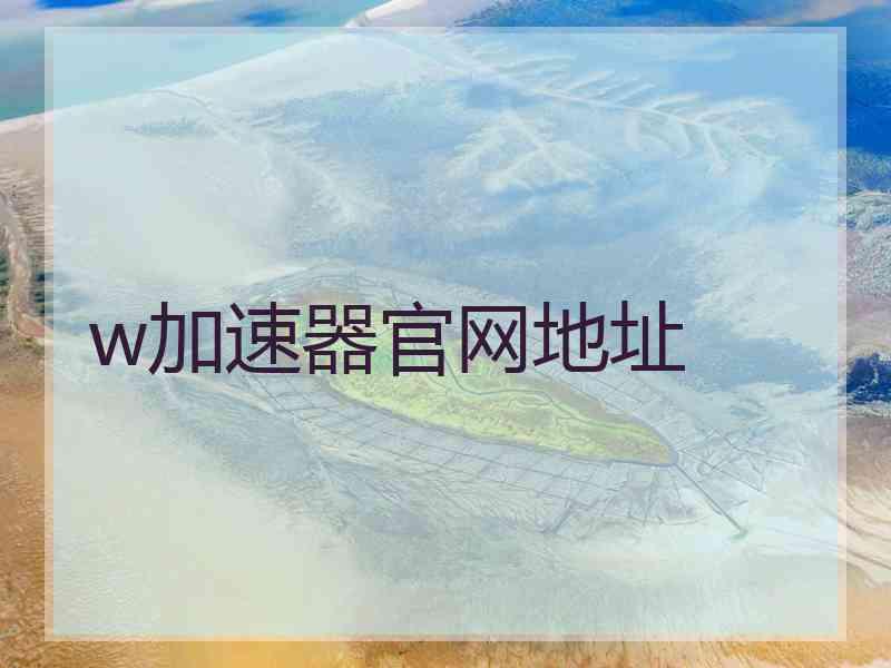 w加速器官网地址