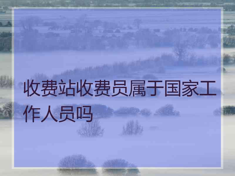 收费站收费员属于国家工作人员吗