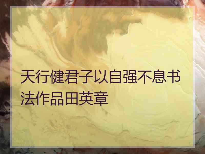 天行健君子以自强不息书法作品田英章