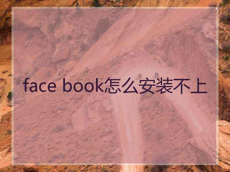 face book怎么安装不上