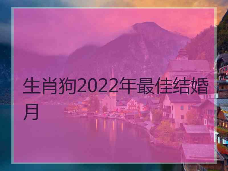 生肖狗2022年最佳结婚月