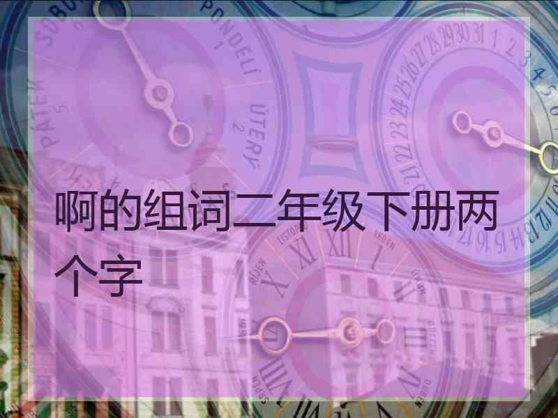 啊的组词二年级下册两个字