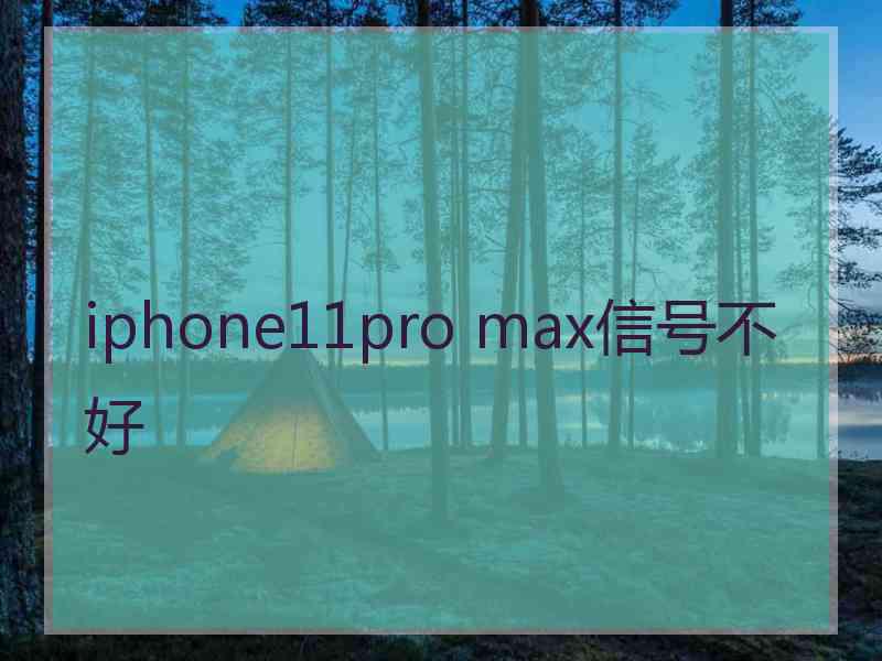 iphone11pro max信号不好