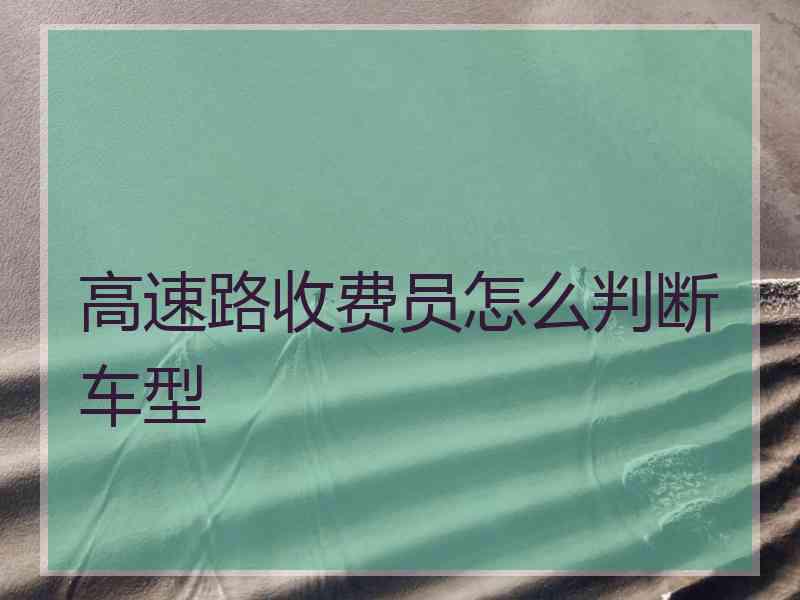 高速路收费员怎么判断车型