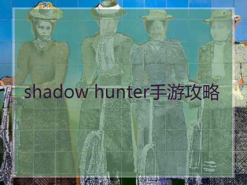 shadow hunter手游攻略