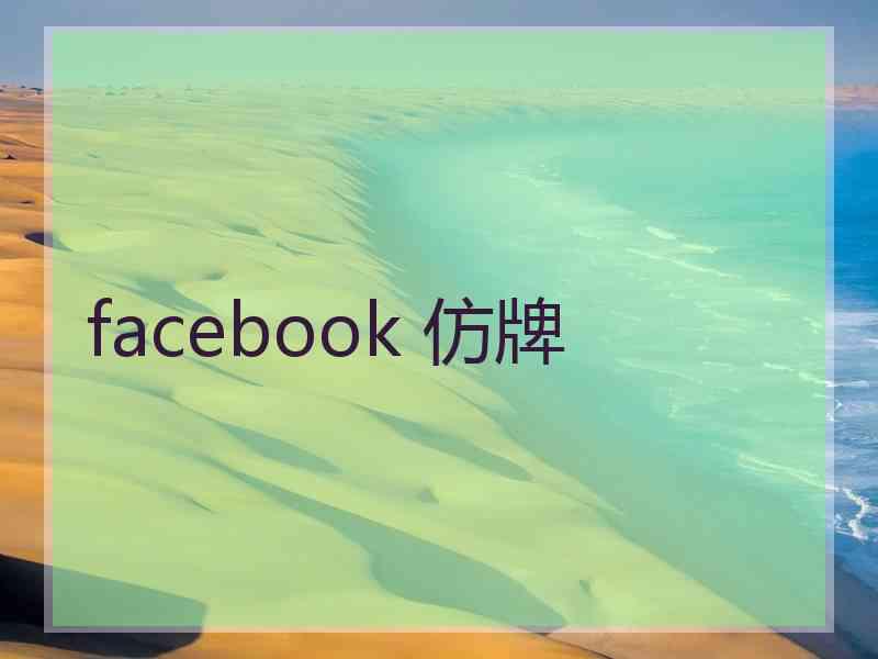 facebook 仿牌