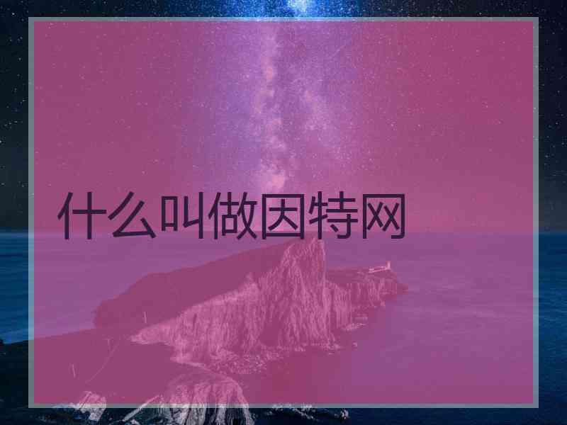 什么叫做因特网