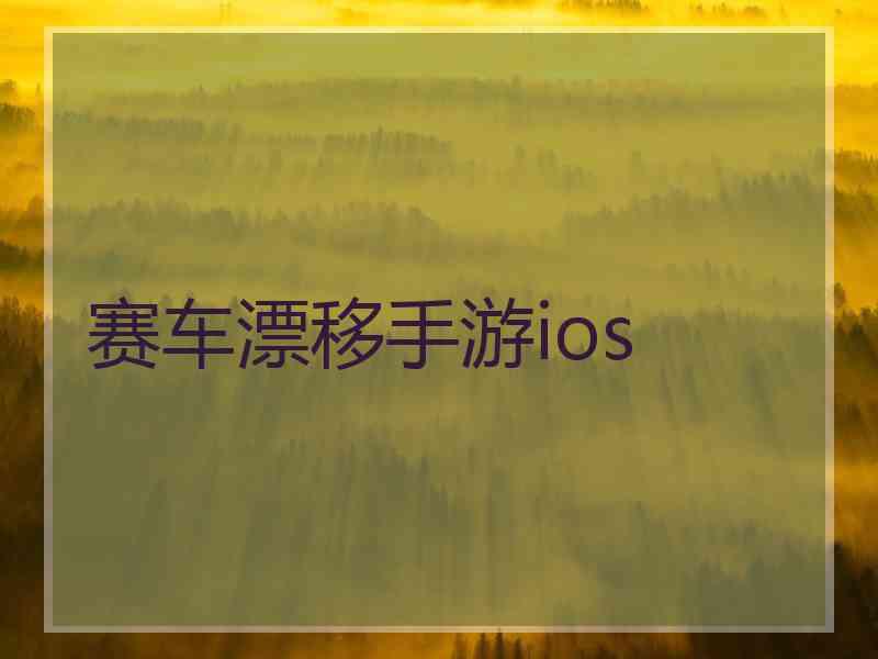 赛车漂移手游ios