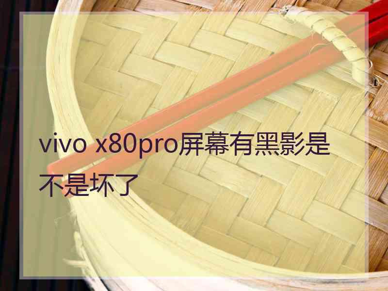 vivo x80pro屏幕有黑影是不是坏了