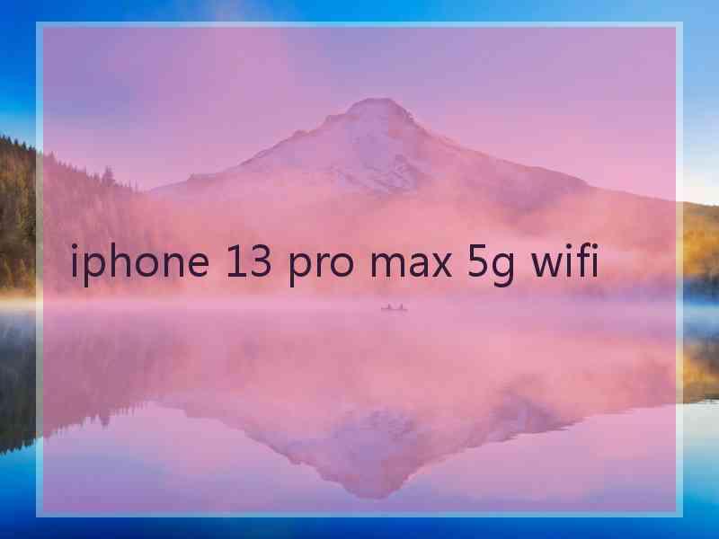 iphone 13 pro max 5g wifi