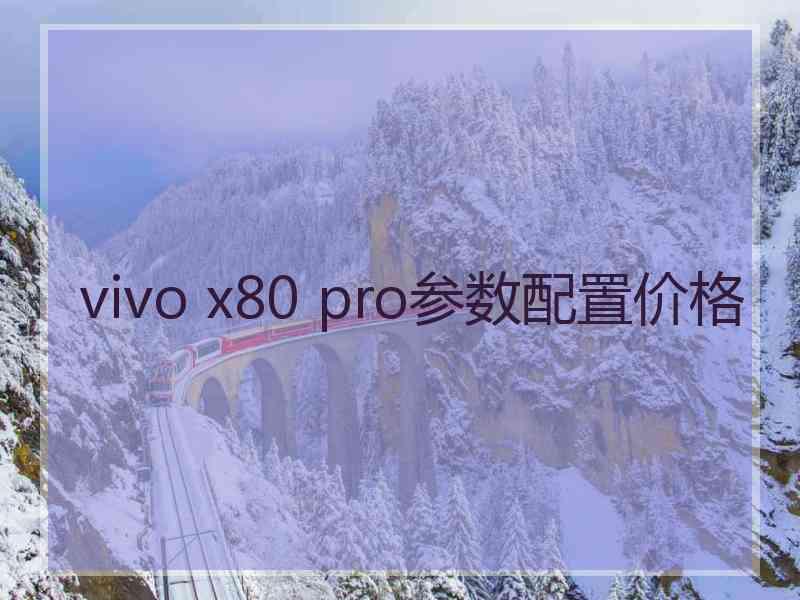 vivo x80 pro参数配置价格