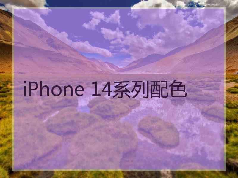 iPhone 14系列配色