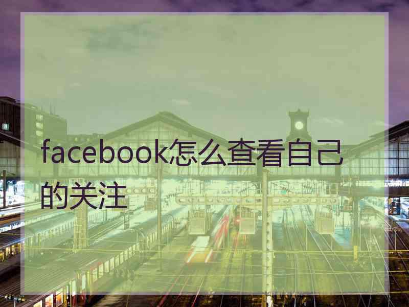 facebook怎么查看自己的关注