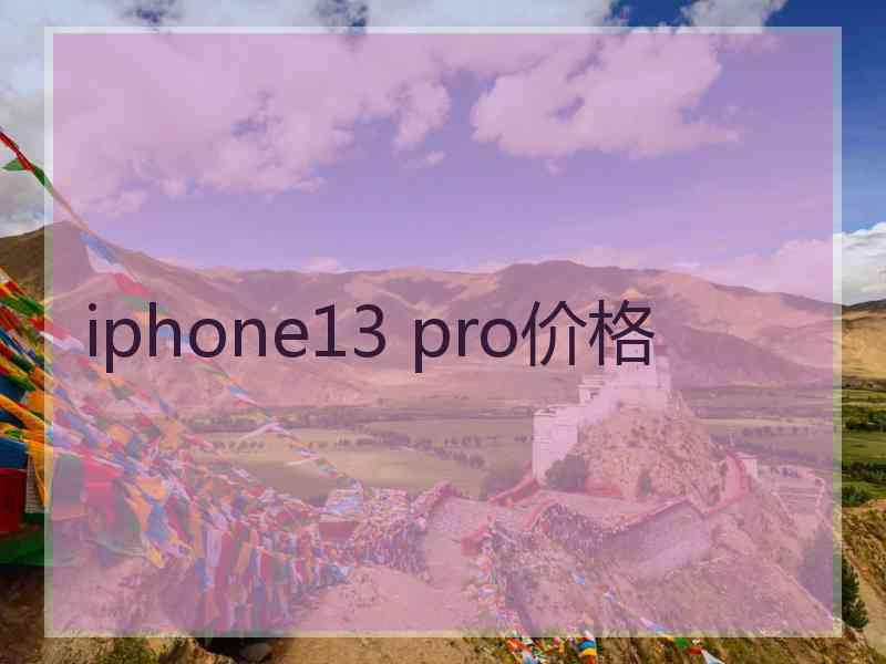 iphone13 pro价格