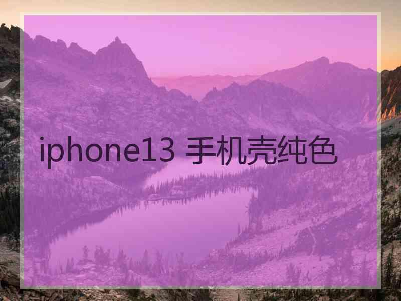 iphone13 手机壳纯色